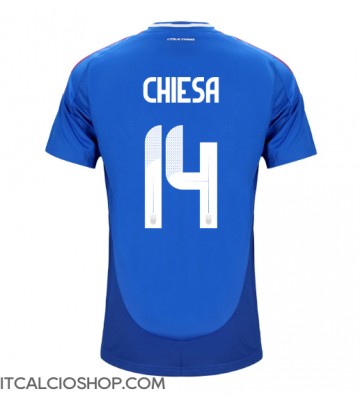 Italia Federico Chiesa #14 Prima Maglia Europei 2024 Manica Corta